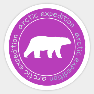 arctic expedition,polar bear Sticker